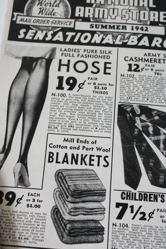 photo of original vintage US military surplus catalogs, National Army Store 1940s WWII surplus crazy low prices!  #3